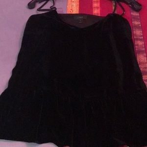 Velvet Camisole peplum Top